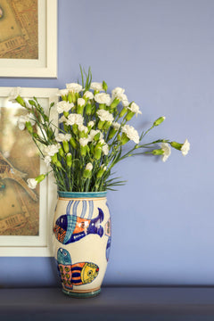Azure Fin Vase (Blue)