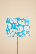Gypsy Rose Medium Taper Drum Lampshade (Aqua Blue)