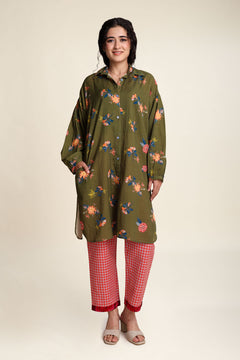 Mirror Garden Melaka Tunic (Moss Green)