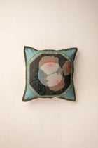 Night Flowers Vintage Olive Cushion Cover (41 X 41 Cm)