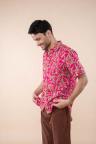 Puzzle Tree Resort Shirt (Merlot Pink)