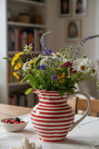 Striper Red Ceramic Water Jug
