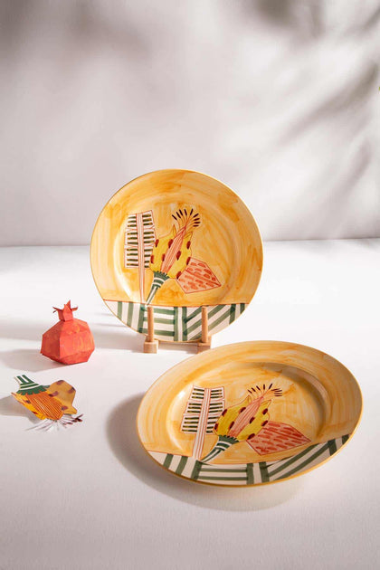 Multi colored dinner plates clearance