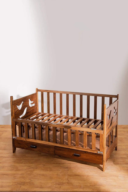 Baby Cot Teak Wood Bed - Main Image