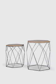 SIDE TABLE Hexagold Nested Side Table Set