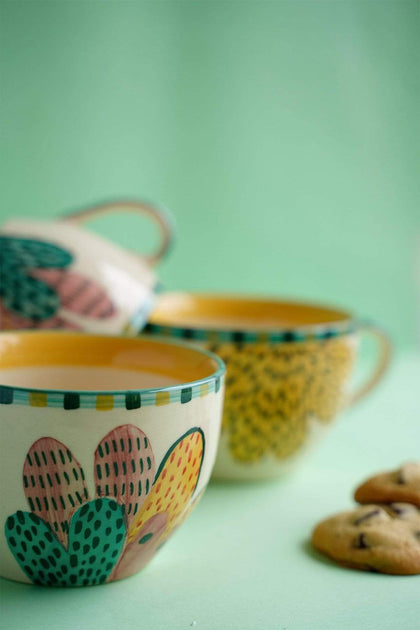 Buy Joyee Hand Painted Multi-Colored Ceramic Java Coffee Mug Online –  Freedom Tree