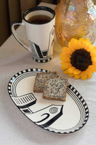Mombaye City Ceramic Oval Platter