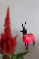 Dancing Deer Hand Painted Animal Figurine