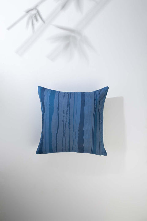 PRINT & PATTERN CUSHIONS Sobo Shadow  Blue Cushion Cover (46 Cm X 46 Cm)