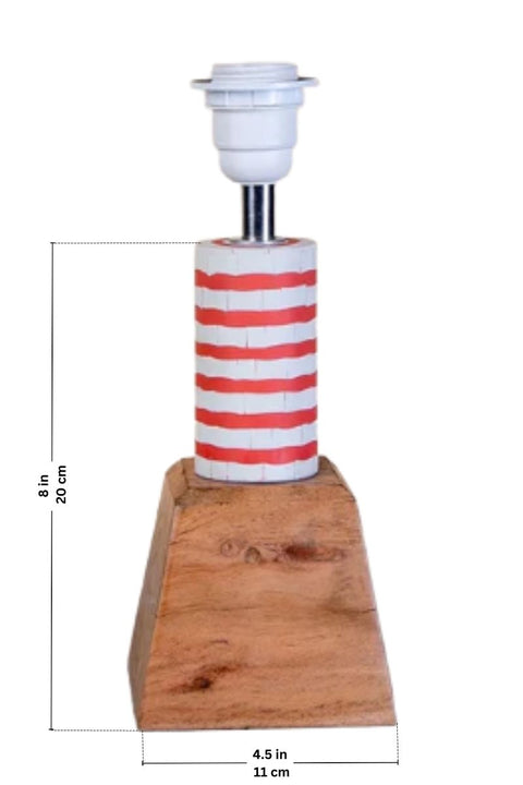 Lighthouse  Red Stripe Table Lamp