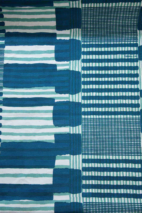 SWATCHES Salaka Ocean Blue Printed Upholstery Fabric (Swatch)