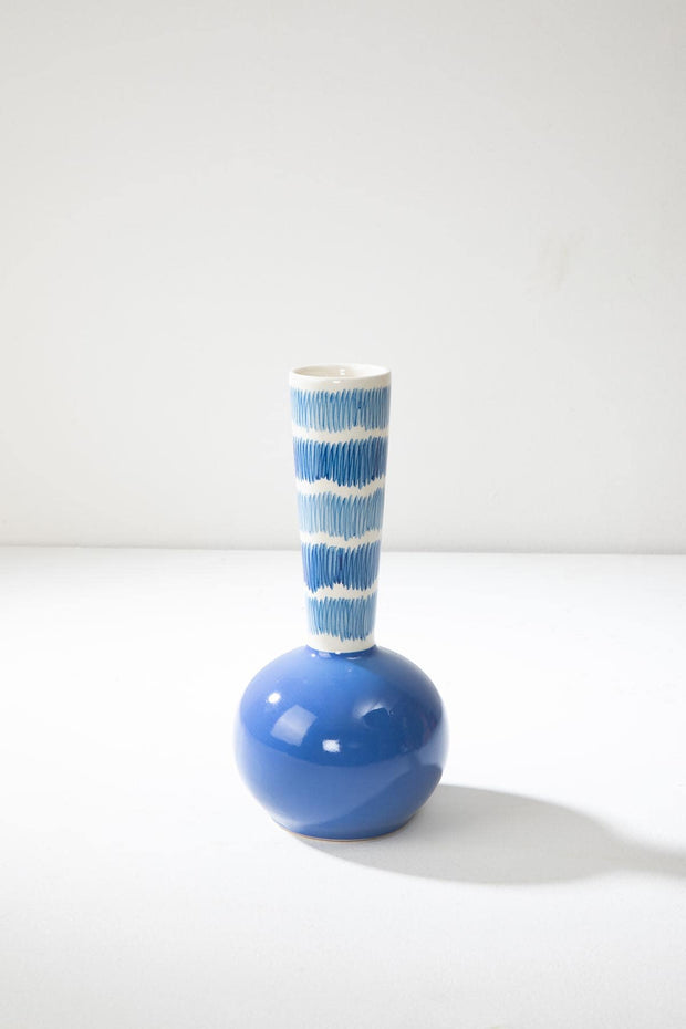 FLOWER VASES Wobble Bobble Ceramic Vase (Blue)