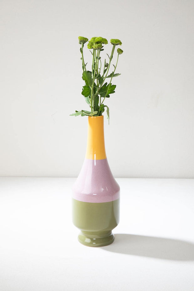 FLOWER VASES Motley Ceramic Vase (Multi-Colored)