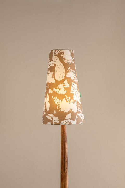 Peacock Song Tall Taper Lampshade (Taupe)