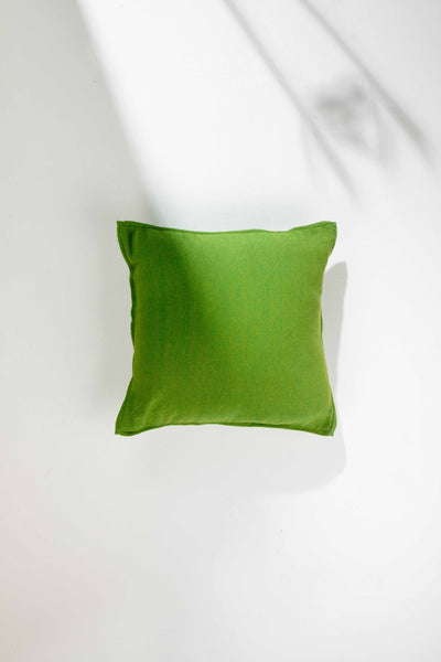 Oram Solid Herringbone Park Green Cushion Cover (46 Cm X 46 Cm)