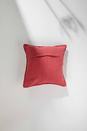 Oram Solid Herringbone Candy Pink Cushion Cover (46 Cm X 46 Cm)