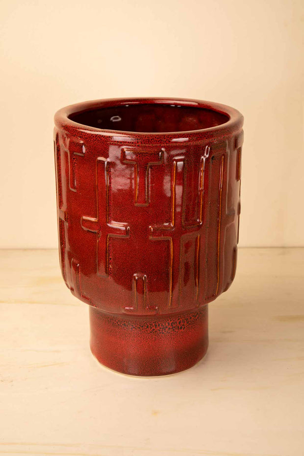 Gyamati Pedestal Ceramic Planter