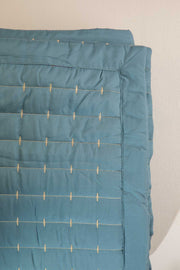 Moira Ocean Green Quilted Bedcover