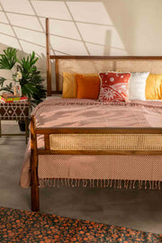 Ooty Geo Red Earth Bedcover