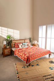 Celestial Sky Pure Cotton Bedcover (Amber Orange)