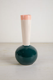 Bulb Teal Ceramic Vase