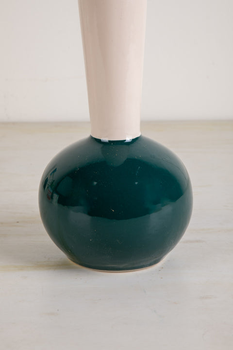 Bulb Teal Ceramic Vase