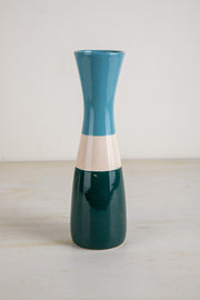 Hourglass Soft Blue Ceramic Vase