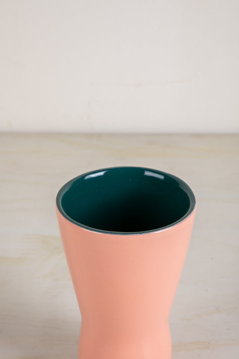 Pink Glass Ceramic Vase