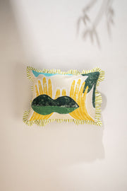 Kissed Hands Old Gold Cushion Cover (36 Cm X 50 Cm)