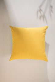 Madras Checks Sun Yellow Cushion Cover (61 Cm X 61 Cm)