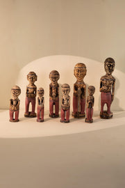 10000017357 DHUBRI ASSORTED RECLAIMED WOODEN SCULPTURE CORAL RED