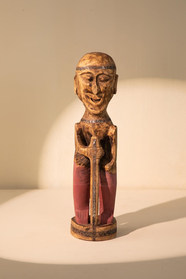 10000017357 DHUBRI ASSORTED RECLAIMED WOODEN SCULPTURE CORAL RED