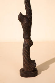 10000017363 PAKHI RECLAIMED WOODEN SCULPTURE WALNUT