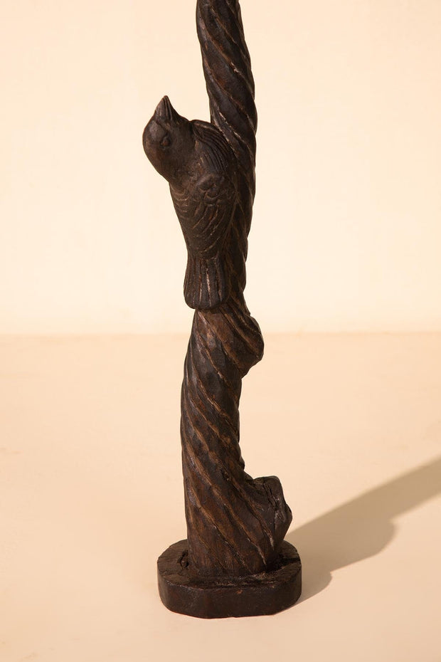 10000017363 PAKHI RECLAIMED WOODEN SCULPTURE WALNUT