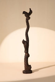 10000017363 PAKHI RECLAIMED WOODEN SCULPTURE WALNUT