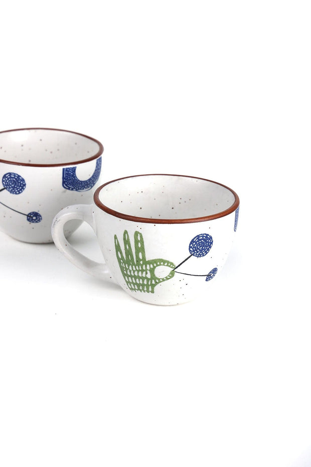 10000017387 FACE TO FACE TEA CUP (SET OF 2) MULTI