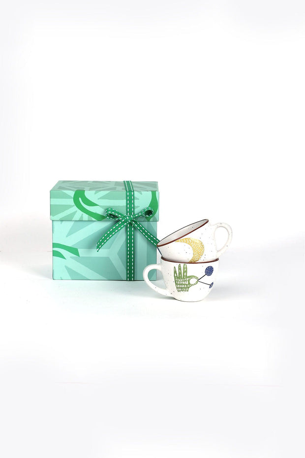 10000017387 FACE TO FACE TEA CUP (SET OF 2) MULTI