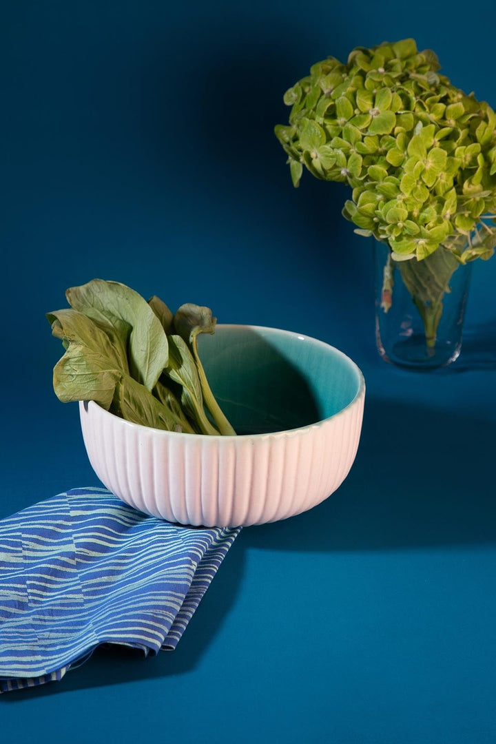 10000017401 MIDORI SERVING BOWL M  EMERALD GREEN