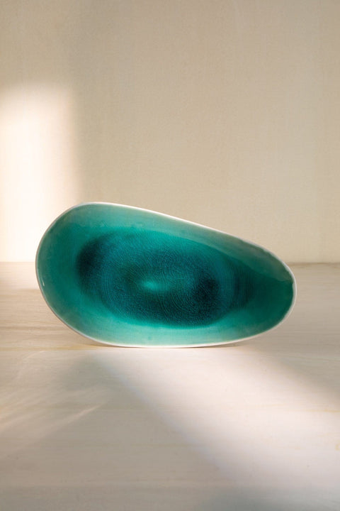 10000017404 MIDORI OVOID PLATTER EMERALD GREEN