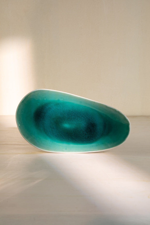 10000017404 MIDORI OVOID PLATTER EMERALD GREEN