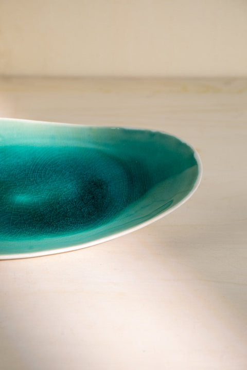 10000017404 MIDORI OVOID PLATTER EMERALD GREEN