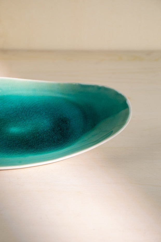 10000017404 MIDORI OVOID PLATTER EMERALD GREEN