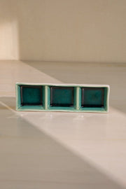 10000017406 MIDORI THREE PART TRAY EMERALD GREEN