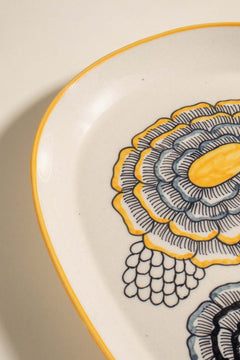 10000017411 TULUKKA OVAL PLATTER MUSTARD YELL