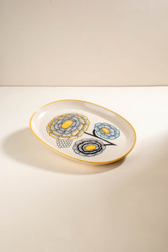 10000017411 TULUKKA OVAL PLATTER MUSTARD YELL