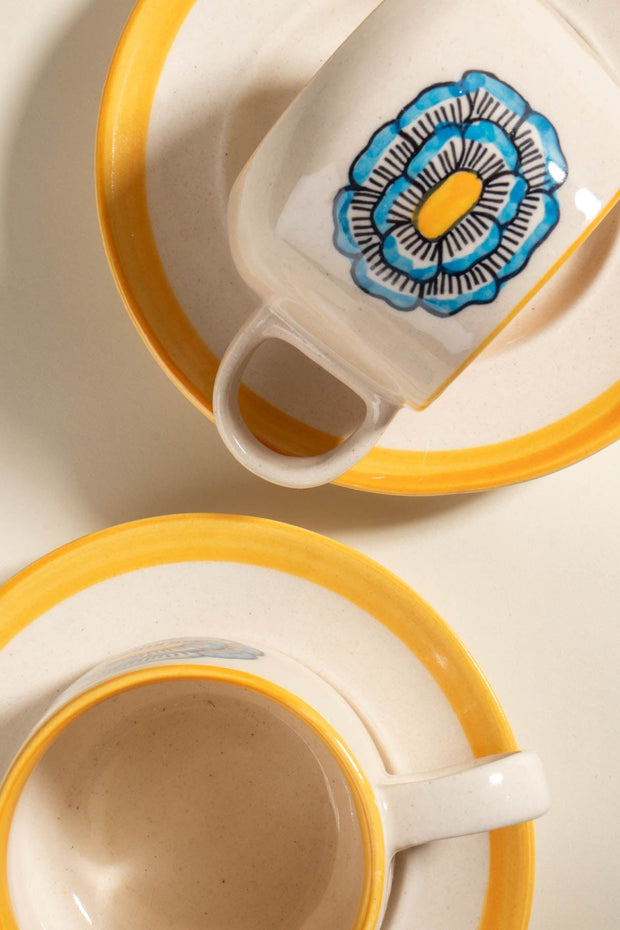 10000017412 TULUKKA CUP & SAUCER (SET OF 2) MUSTARD YELL