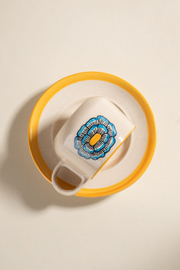 10000017412 TULUKKA CUP & SAUCER (SET OF 2) MUSTARD YELL