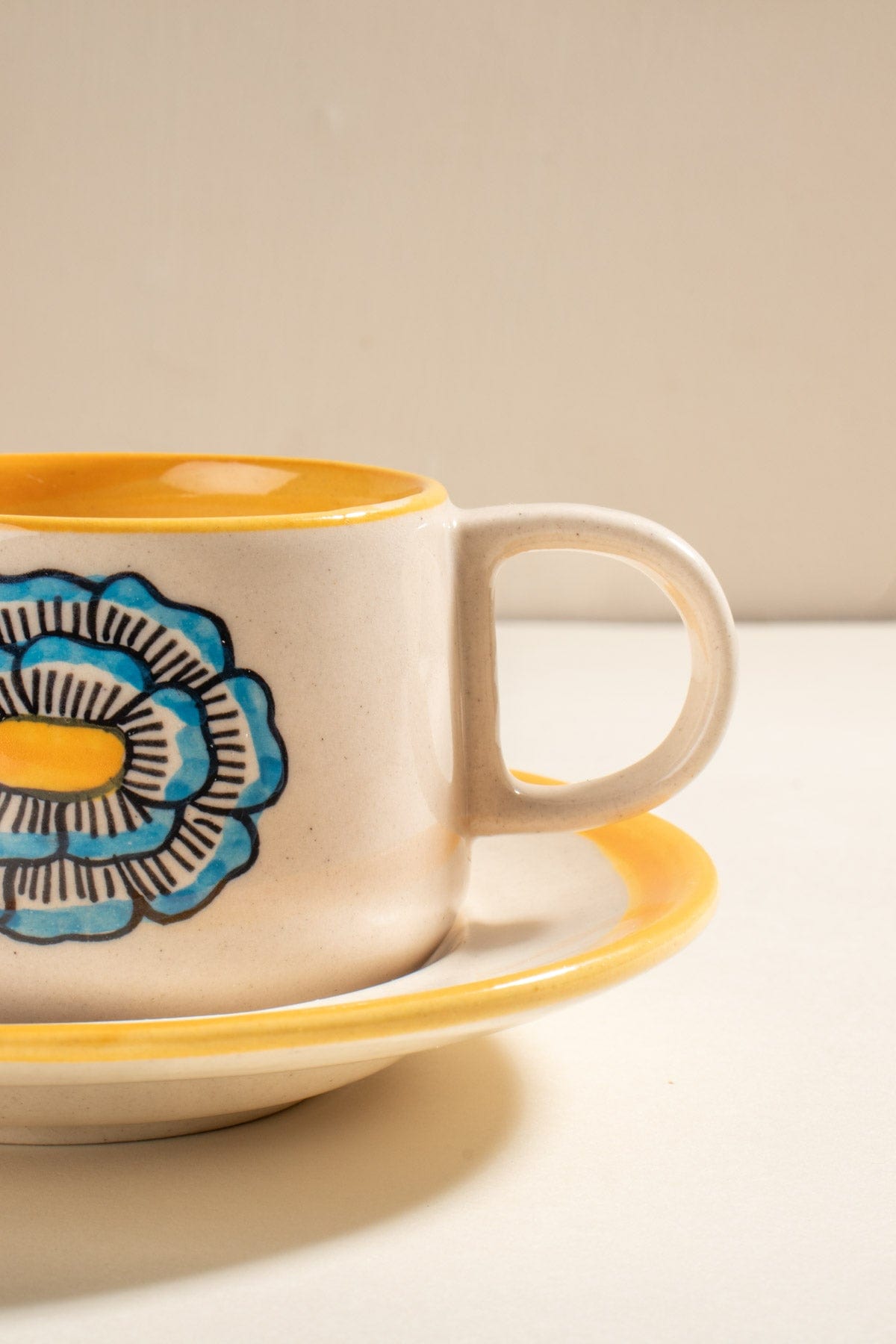 10000017412 TULUKKA CUP & SAUCER (SET OF 2) MUSTARD YELL