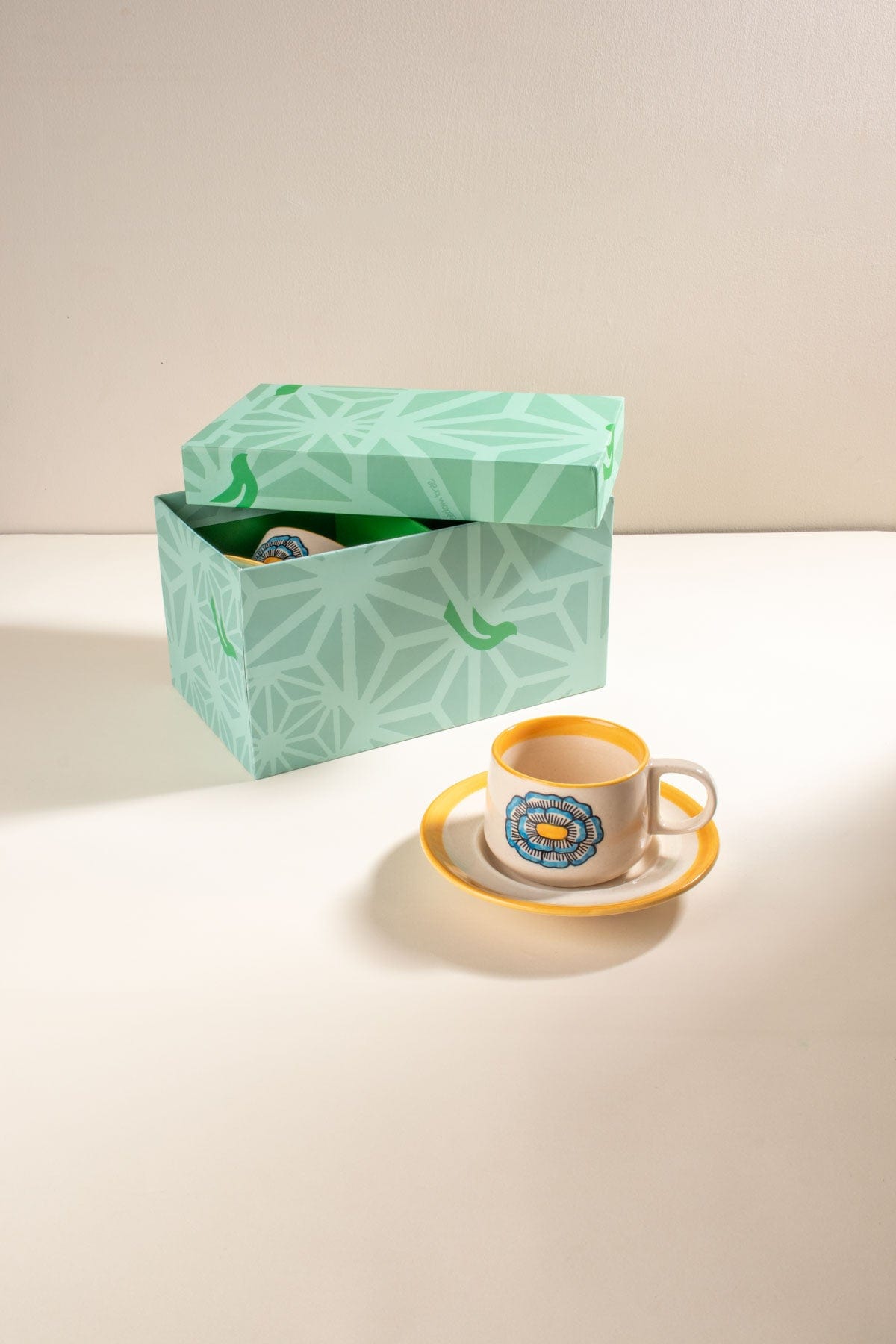 10000017412 TULUKKA CUP & SAUCER (SET OF 2) MUSTARD YELL