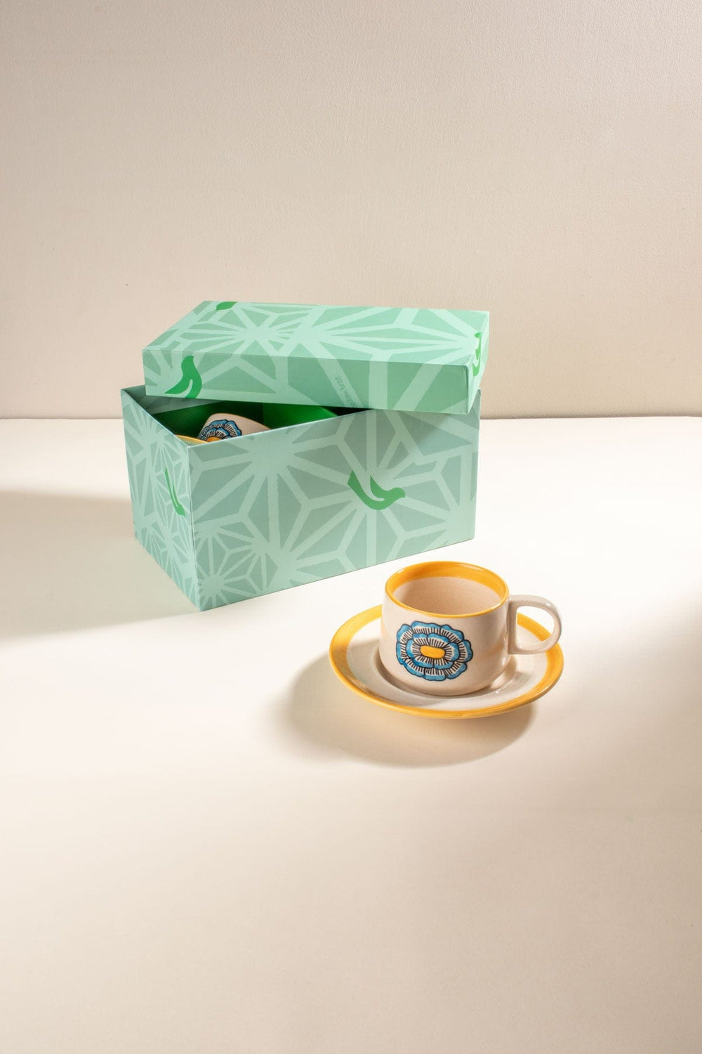 10000017412 TULUKKA CUP & SAUCER (SET OF 2) MUSTARD YELL